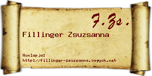 Fillinger Zsuzsanna névjegykártya